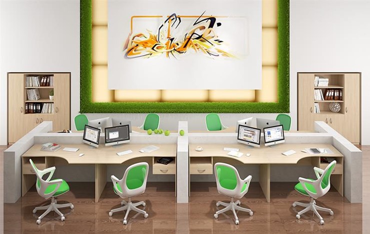 Набор мебели в офис SIMPLE с эргономичными столами и тумбами в Абакане - изображение 6